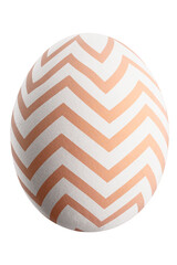 Large picture of an isolated easter egg with a stripes pattern.