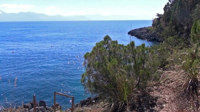 Another section of the beautiful Infreschi inlet. A beach proclaimed as one of the most beautiful in Italy. Lentiscosa, Salerno.
