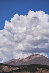 Cumulonimbus view formation in the sky during summer season in Patagonia, Argentina