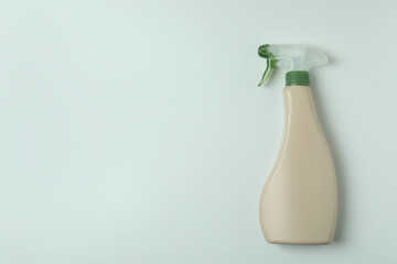 Blank detergent spray bottle on white background