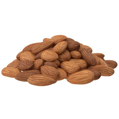 Almonds isolated on white background