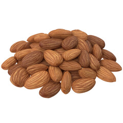 Almonds isolated on white background