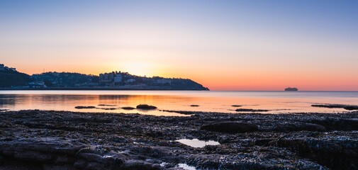 Sunrise over Torquay, Devon, England, Europe