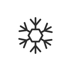 A snowflake icon. Snowy wheather