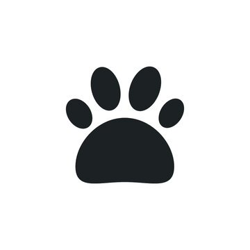 Paw print animal icon isolated