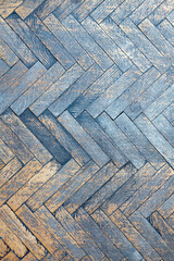 Old wooden parquet as background or texture