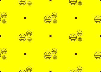 Emoji. Geometric seamless pattern for print design.