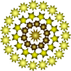 abstract white background in circle shaped objects