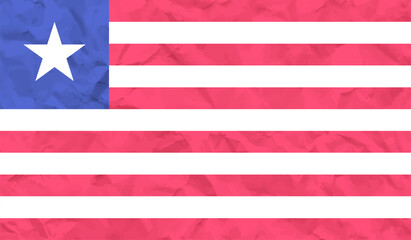 Grunge painted Liberia flag