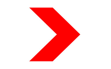 Red arrow icon, Red colour arrow indicator 