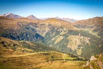 panoramic view from stubnerkogel, bad gastein, salzburg, austria, alps, autumn