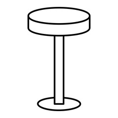 Vector Bar Stool Outline Icon Design