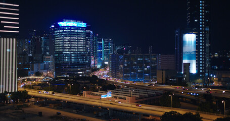 Fototapeta na wymiar Hong Kong city night view