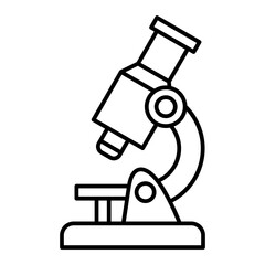 Vector Microscope Outline Icon Design