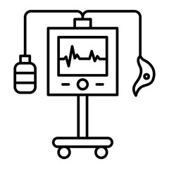 Vector Ventilator Outline Icon Design