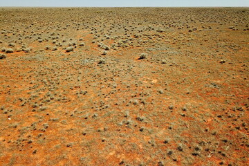 Flat desert plain with no trees