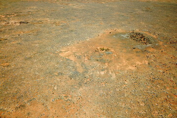 Flat desert plain with no trees