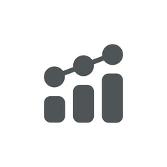 Bar graph icon isolated on white background. Diagram symbol modern, simple, vector, icon for website design, mobile app, ui. Vector Illustration