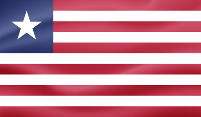 Grunge painted Liberia flag