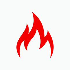 Flame icon on a light background