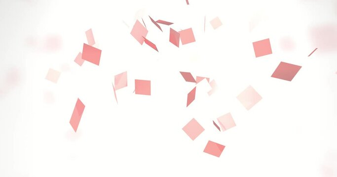 3D animation of a cube that explodes. Abstract cube explosion to fragments. Explosion in slow motion of realistic 3D render cubes. Abstract explosion animation. For advertising, presentation, branding