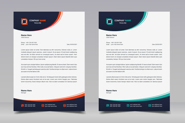 Letterhead design template. Creative, clean and elegant modern business professional letterhead template design. Illustration vector