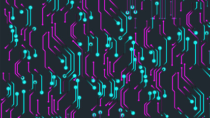 Abstract digital background with technology circuit board texture. Vector graphics.