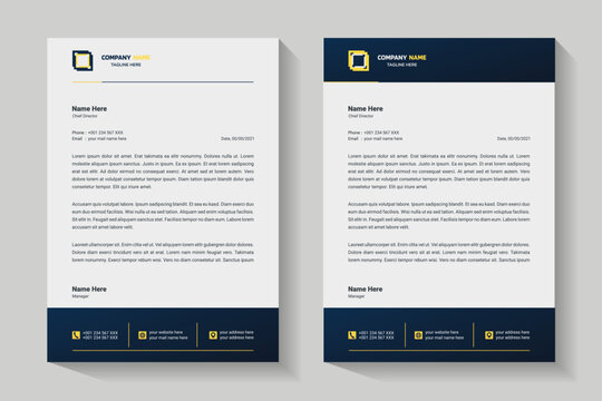 Letterhead design template. Creative and elegant modern business A4 letterhead template for your project design. Illustration vector