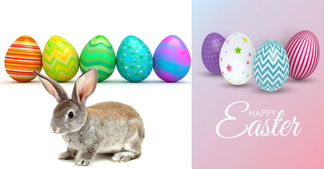 postcard  ,template, Happy Easter.