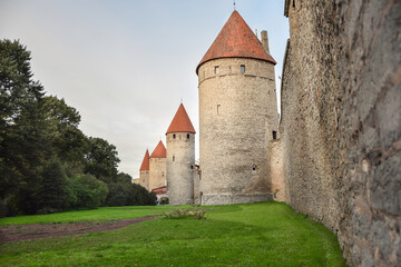 Tallinn city architecture, towers, streets