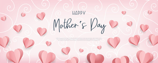 Obraz na płótnie Canvas Cute Mother's Day design, great for covers, banners, wallpapers, invitations