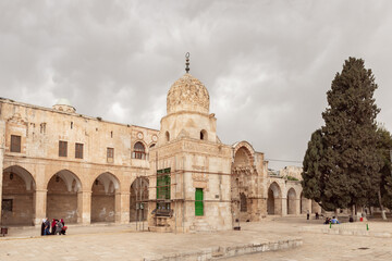 The Al Othmania Dome on the Temple Mount in the Old Town of Jerusalem in Israel