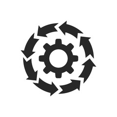 Agile process development growth icon