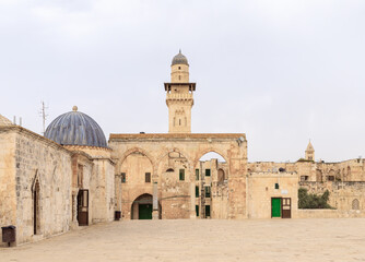 The Grammar  Dome - Office of Chief Judge, and Canyors, the Medresse and the Bab al-Silsila on the...