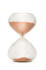 Hourglass isolated on white background. Time. Business. Time Running Out