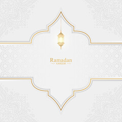 Beautiful Ramadan Kareem background with mandala pattern for greeting card, banner and poster	