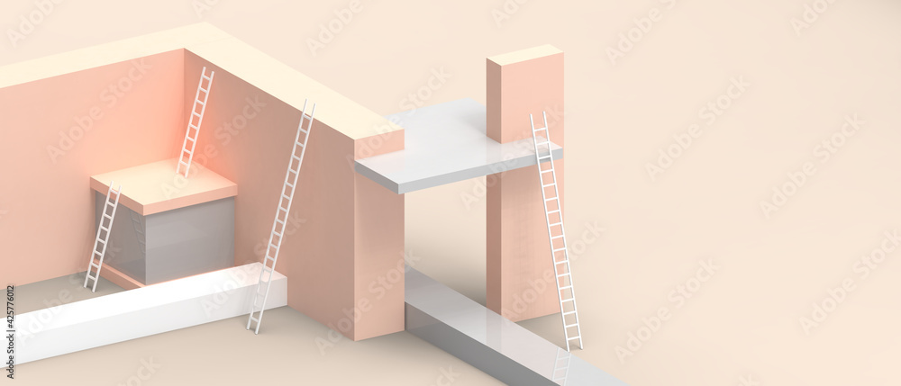 Poster abstract futuristic background. business concepts with goals and obstacles. shapes graph design orig