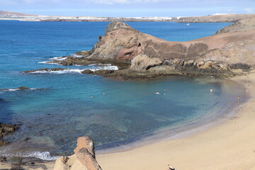 Plage de Papagayo Playa Blanca Lanzarote Canaries Espagne