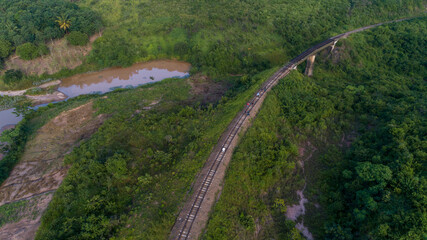 Fototapeta na wymiar Aerial view of the Kisarawe town in Dar es salaam.