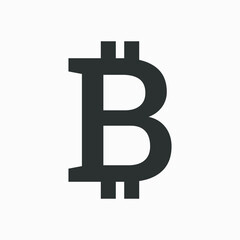 Bitcoin vector logo. Crypto currency symbol.