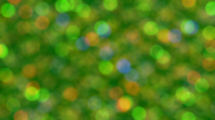 Bright bokeh effect background. Warm green colors.