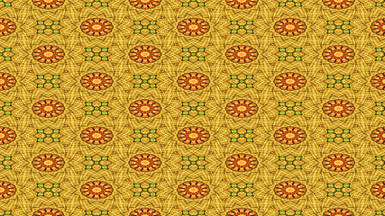 Bright golden yellow and red geometric pattern