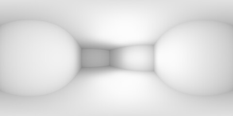 HDRI environment map of simple white room from corner
