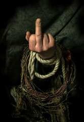showing finger, strictly reject, ablehnen, 