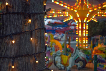 Naklejka na ściany i meble carousel in the park