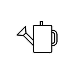 Watering Can Line Icon In A Simple Style. Vector sign in a simple style isolated on a white background. 64x64 pixel.