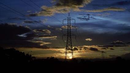 atardecer cielo azul