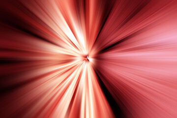 Abstract surface of radial blur zoom   in dark reds and pinks tones. Bright colorful background with radial, diverging, converging lines.