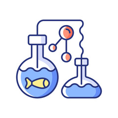 Marine chemistry RGB color icon. Field of chemical oceanography studies chemistry of marine environments including influences on nature. Isolated vector illustration