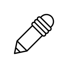 Lead pencil vector outline icon style illustration. EPS 10 file